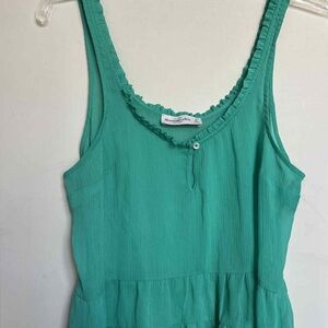Abercrombie & Fitch Teal Ruffle Tank Top